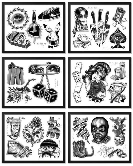 El Viejo Tattoo Flash Set